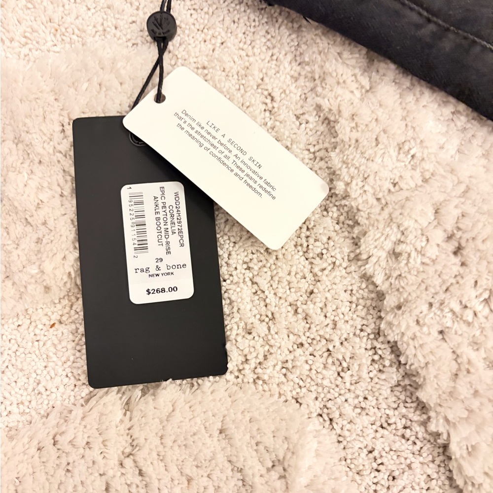 Rag & Bone Black Epic Peyton Mid-Rise Bootcut Ankle Jeans Size 29 NWT*🛍️ - Picture 3 of 5